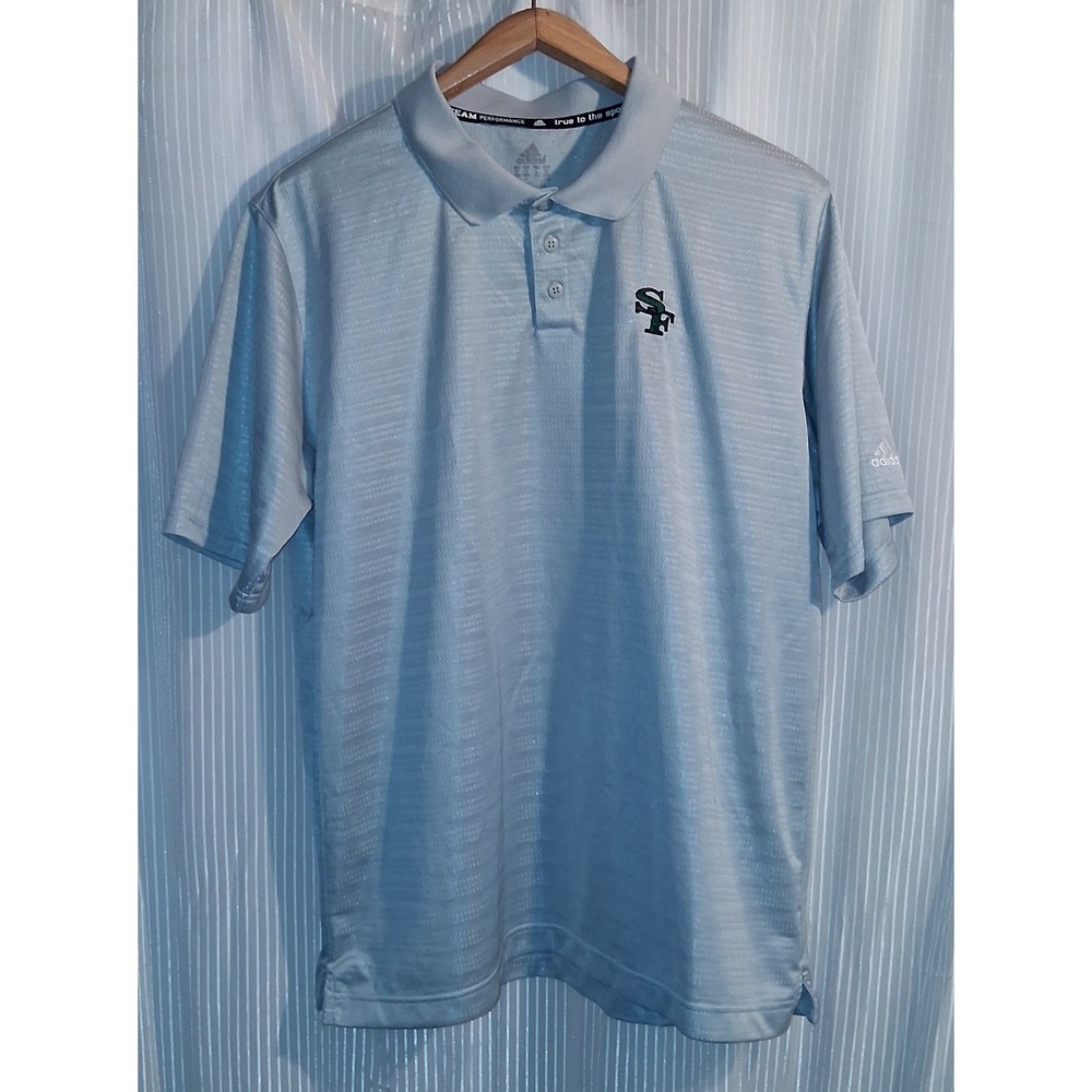 Adidas SF Performance Polo Shirt Mens Silver/Gray Short Sleeve Golf Casual XL